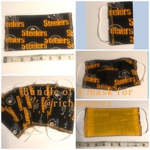 Face Mask Handmade Adult Steelers Print